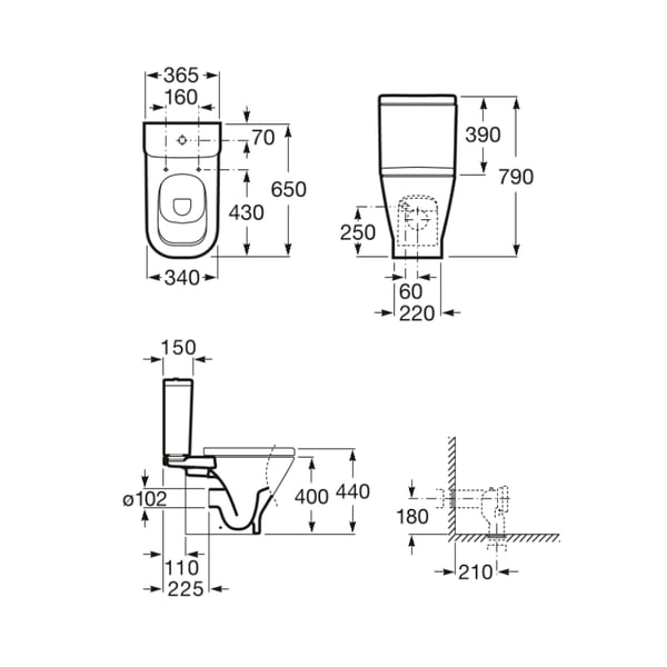 Λεκάνη The Gap A342477000 Roca
